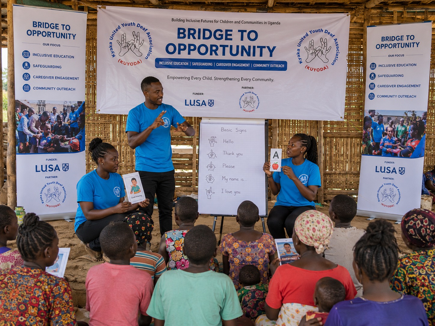 Bridge to Opportunity training session with caregivers and children